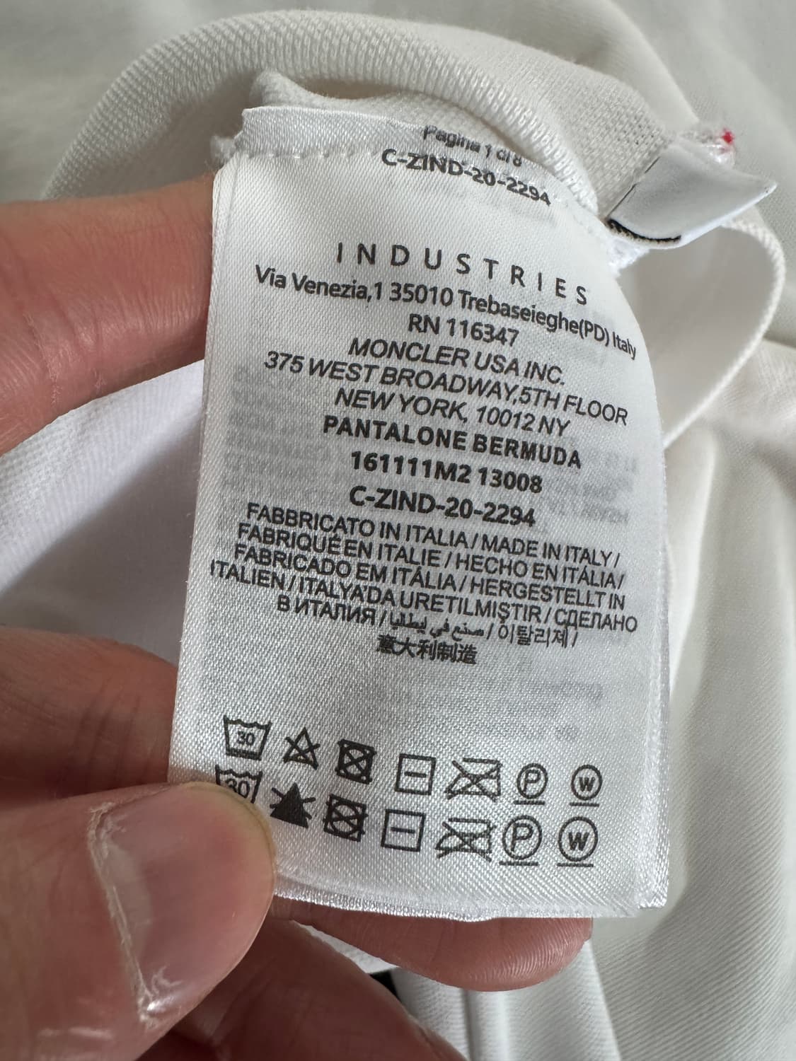 몽클레어 커스텀 리메이크 화이트 긴팔 카라티 M 상품이미지4