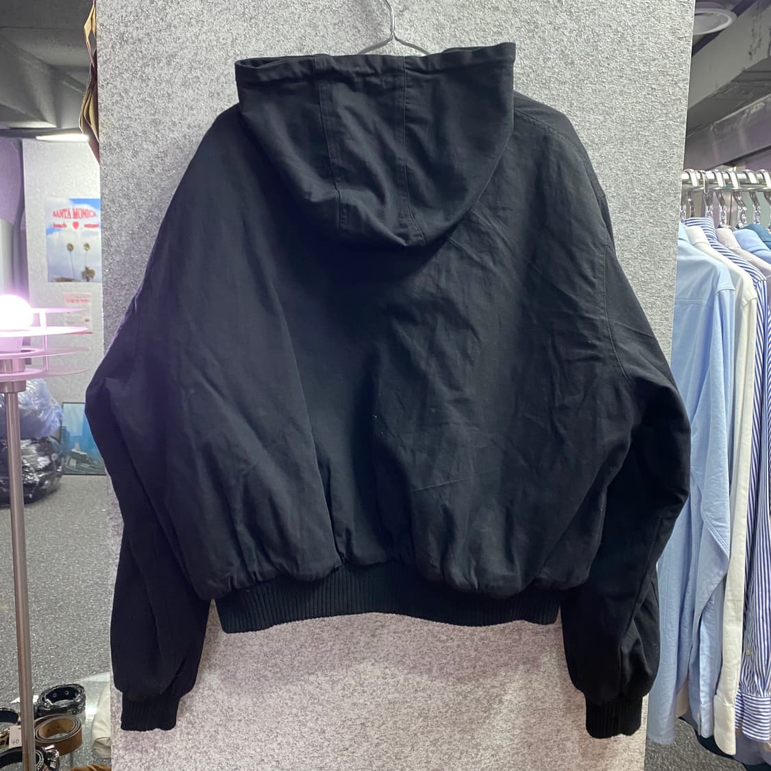 빈티지 SCENT 패치 블랙 워크 후드 자켓 B3534 상품이미지5