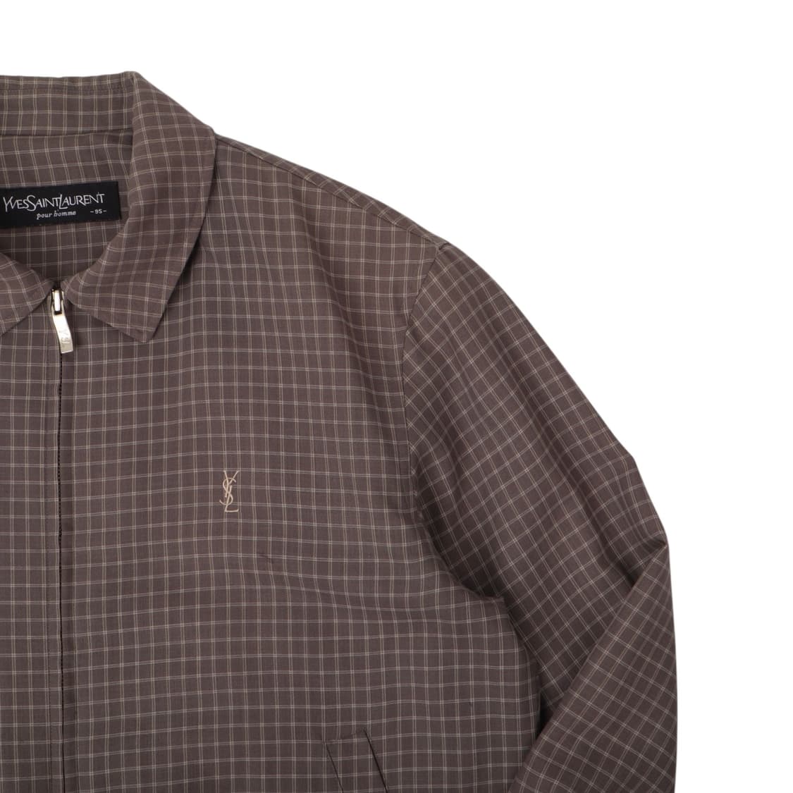 입생로랑 뿌르 옴므 체크 블루종 자켓 상품이미지3