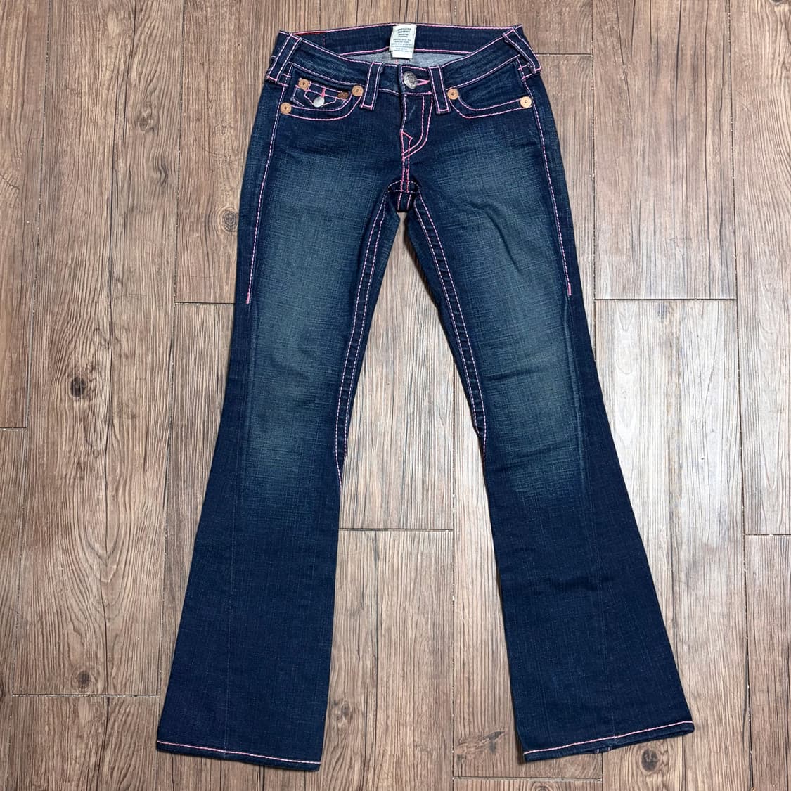 (유일매물) 트루릴리전 핑크 RAINBOW JOEY 부츠컷 진 상품이미지2