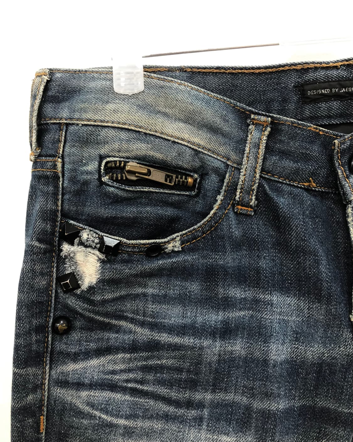 studded distressed washed denim pants 상품이미지5