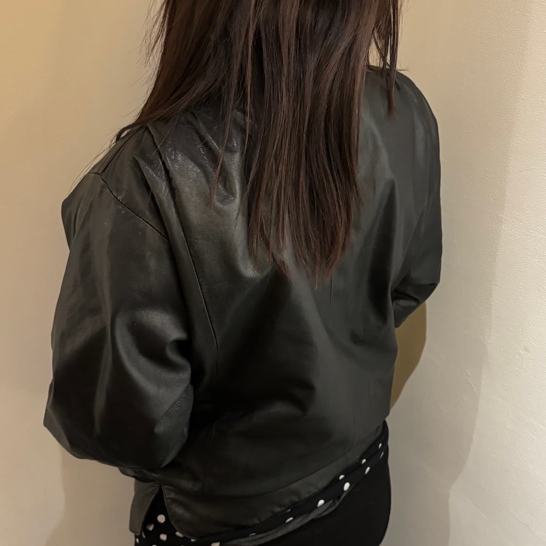 vtg cowhide shirring jacket 상품이미지4