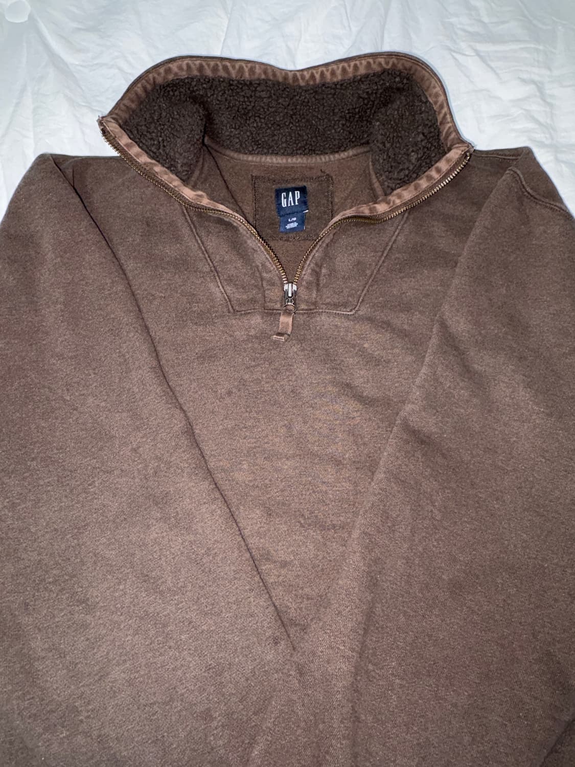 갭 초코 브라운 반집업 gap stc 빈티지 라떼갸루 후드티 후드집업 상품이미지1