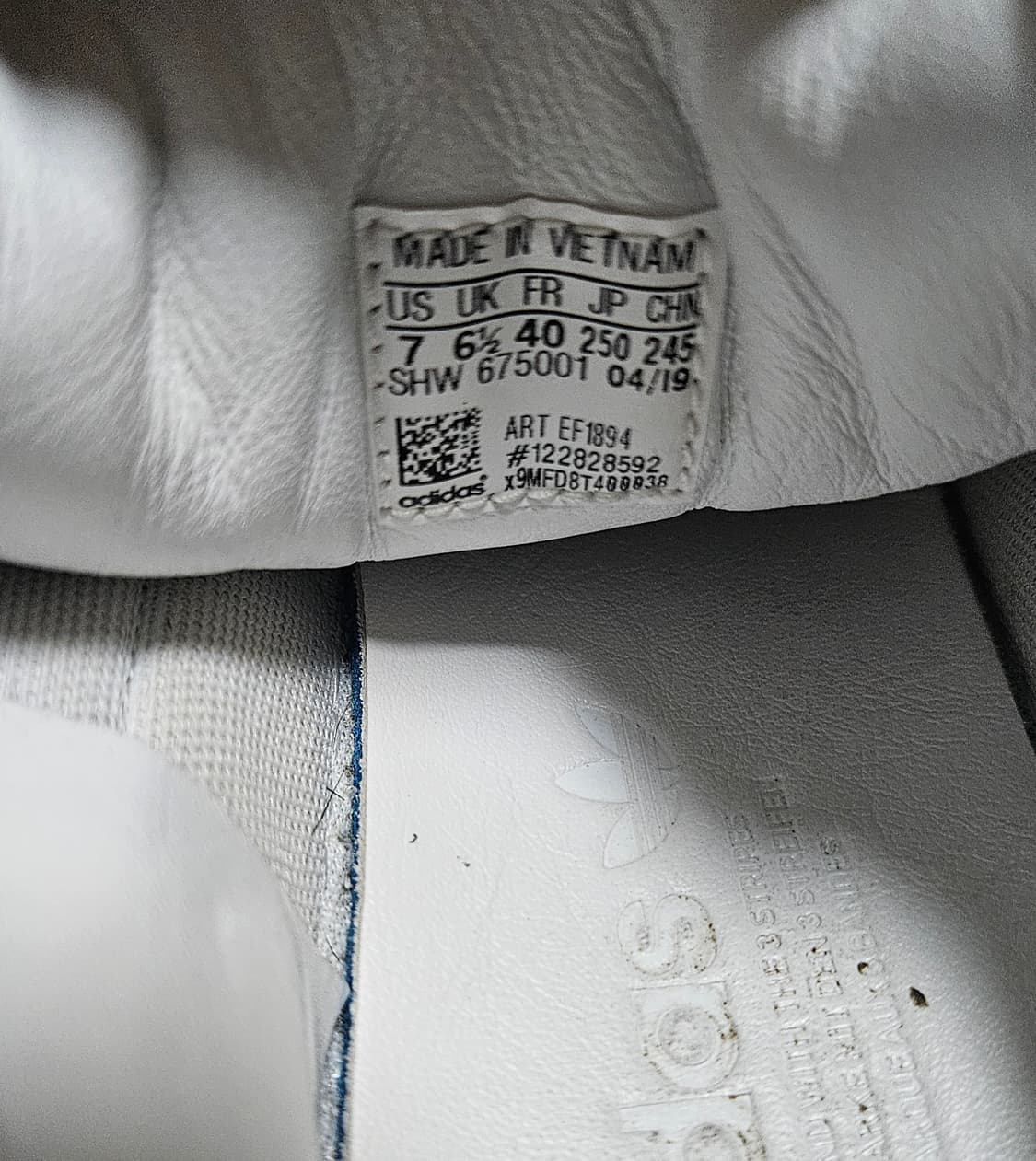 아디다스 흰색 운동화 (us7) 상품이미지4