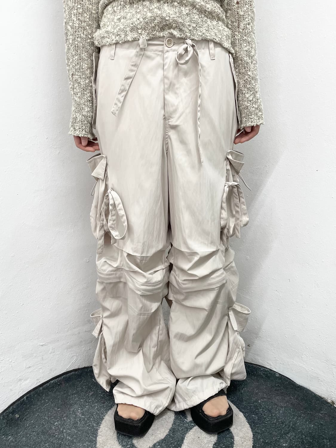 페어리 핀턱 리본 절개 카고팬츠🥨 *레어 상품이미지2