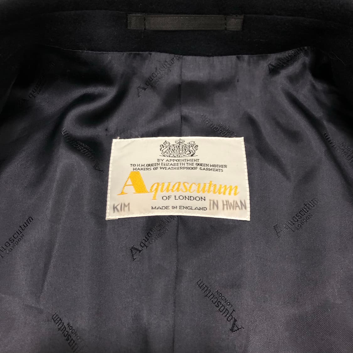 아쿠아스큐텀 잉글랜드 영국 울 캐시미어 코트 네이비 40S 상품이미지3