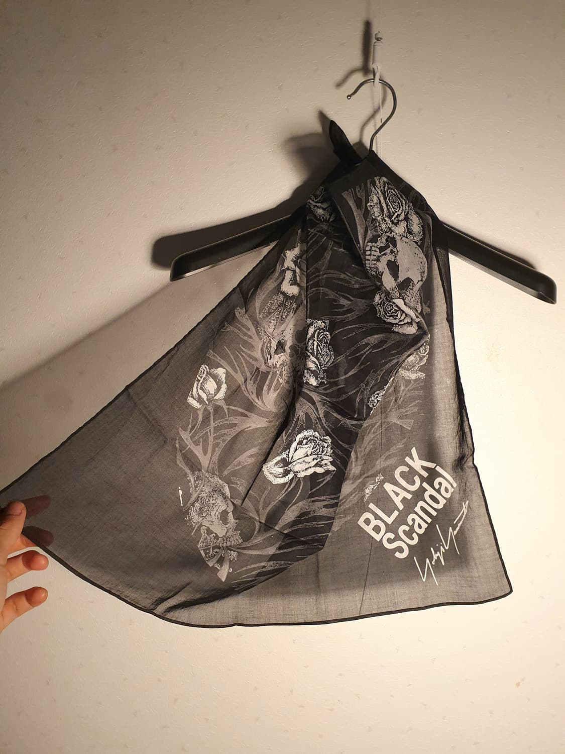 Yohji yamamoto black scandal skull scarf 상품이미지1