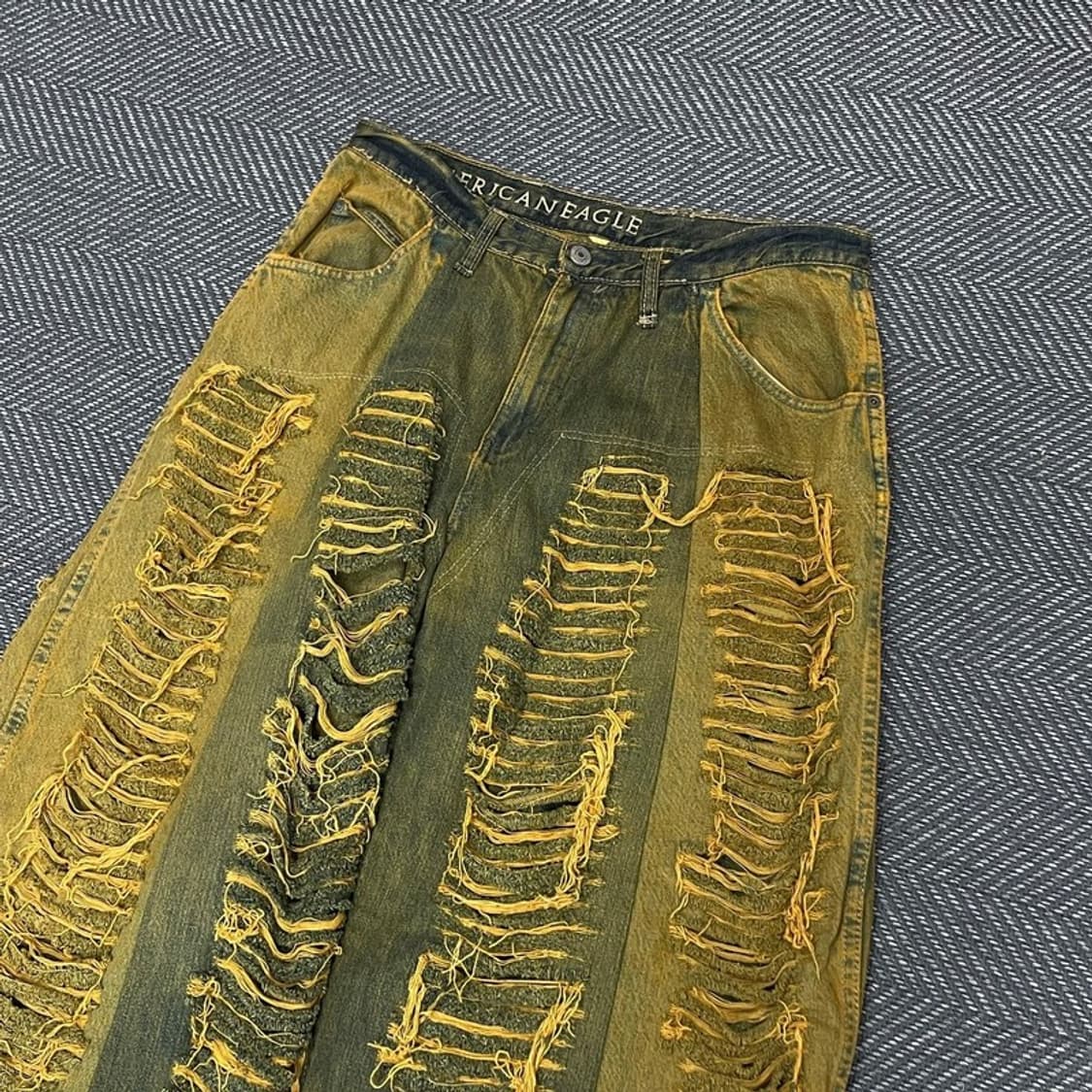 아메리칸 이글 옐로 데님 커스텀 팬츠 v0147 상품이미지3