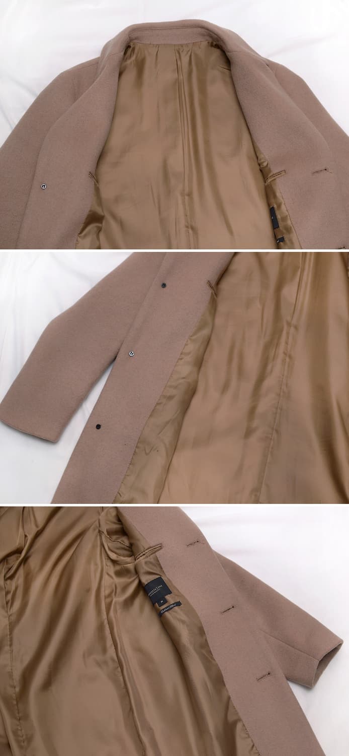 컨셉원 울캐시미어 허니 브라운 클래식 싱글 롱코트 (M / 95-100) 상품이미지7