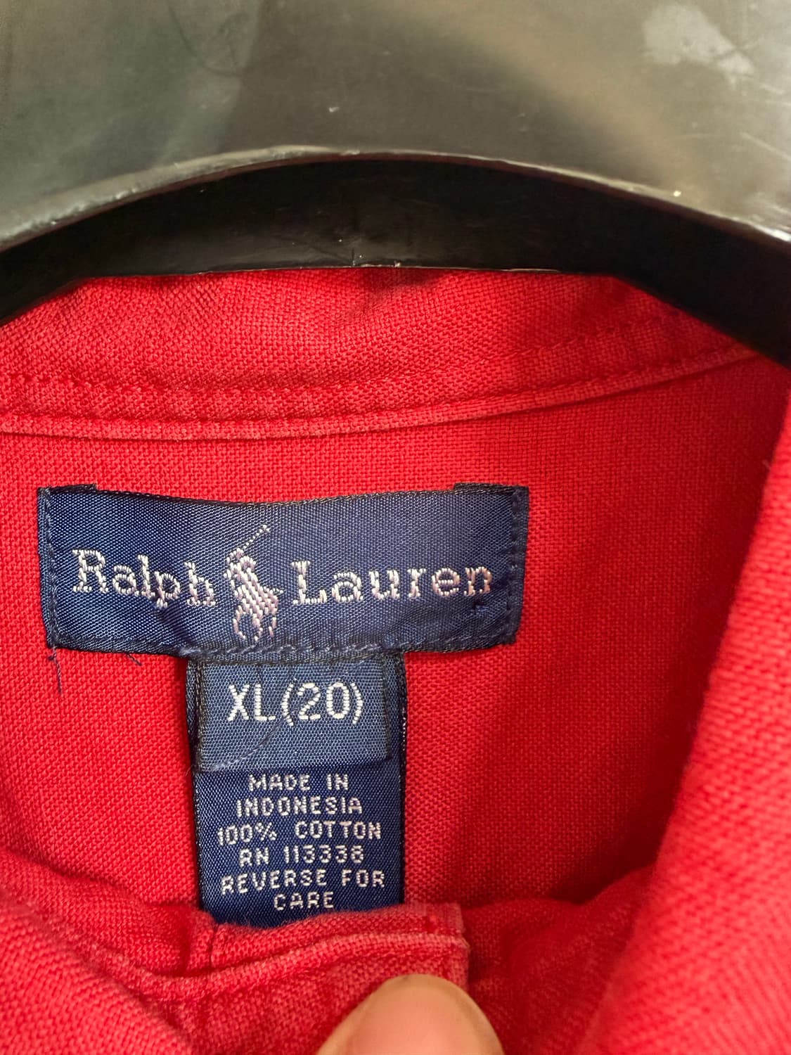 폴로랄프로렌 빨간색 셔츠 XL 상품이미지4