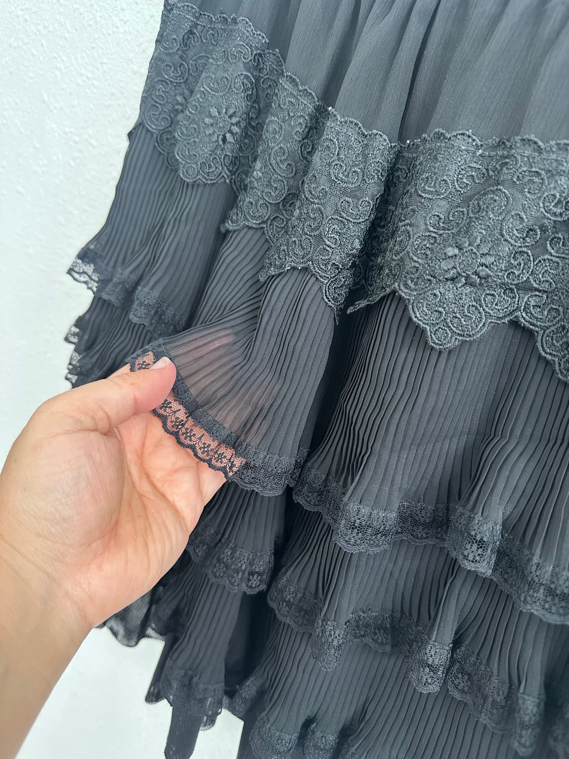 axse femme Lace Frill Skirt 상품이미지4