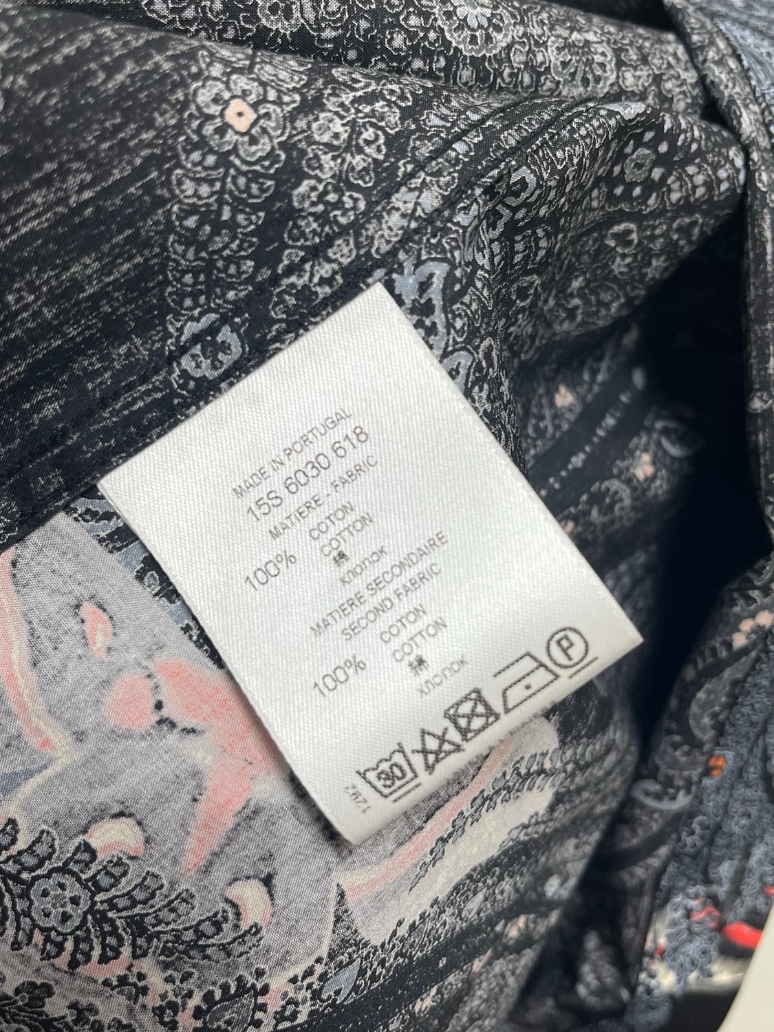 지방시 / 페이즐리 셔츠 / 블랙 / 사이즈 40 상품이미지4