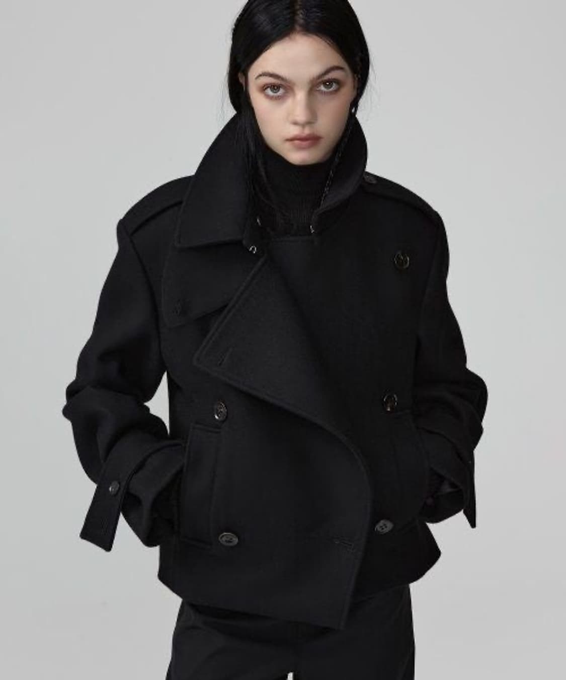 이안조 후드 피코트 상품이미지1