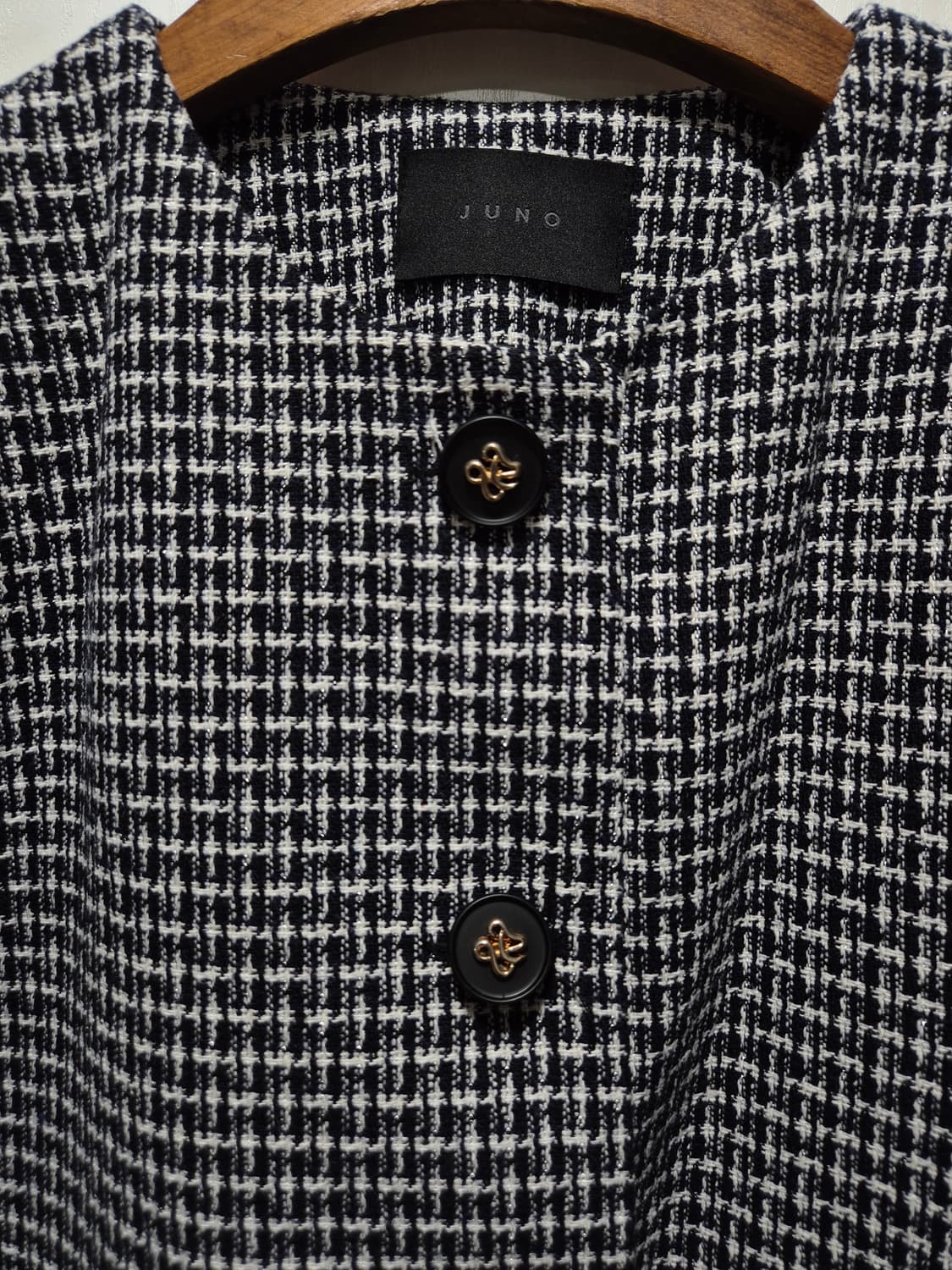 (세일)(새상품)체크 트위드 자켓 스커트 셋업 상품이미지4