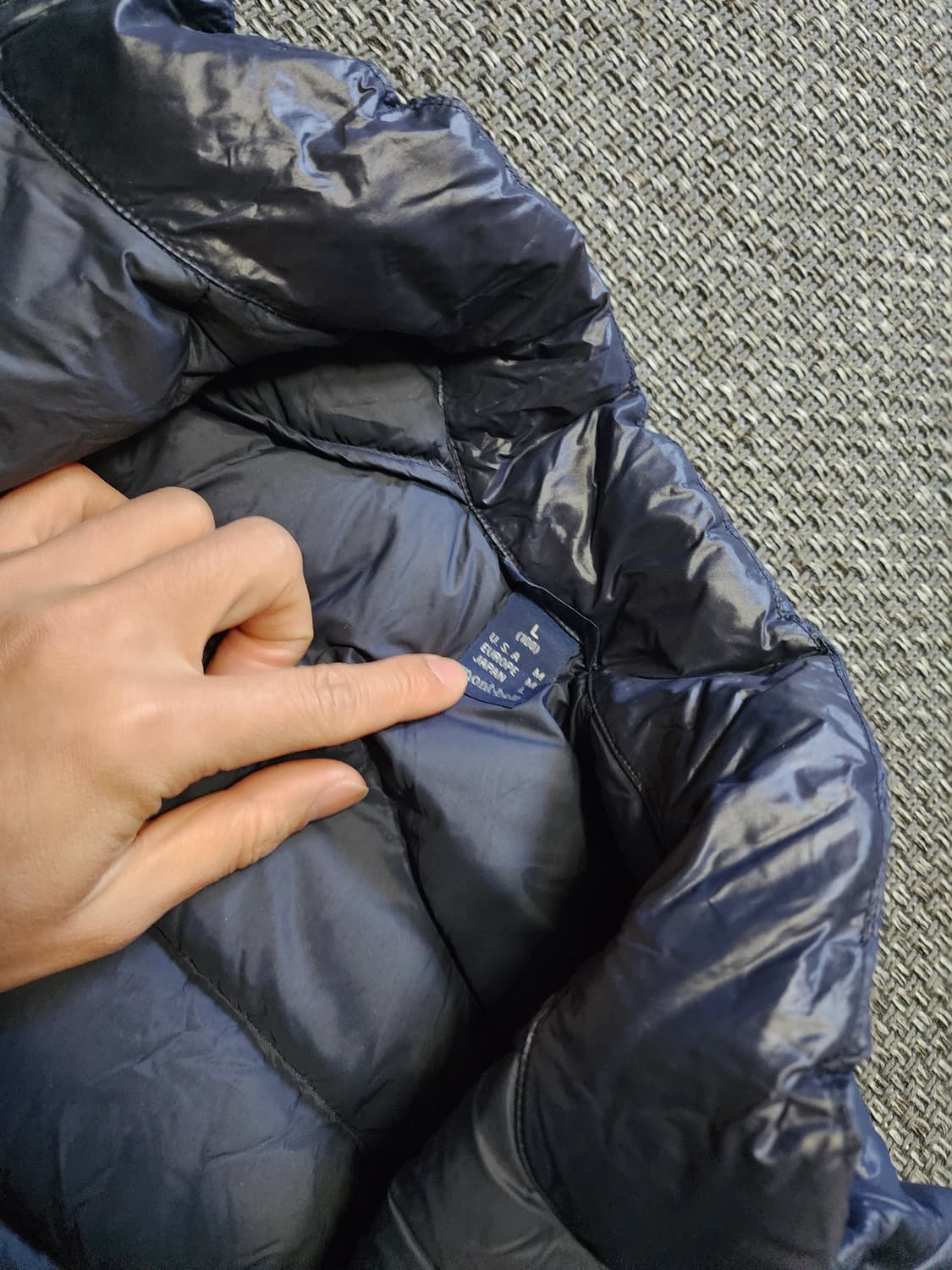 몽벨 네이비 경량 구스다운 패딩   100 L사이즈  상품이미지7