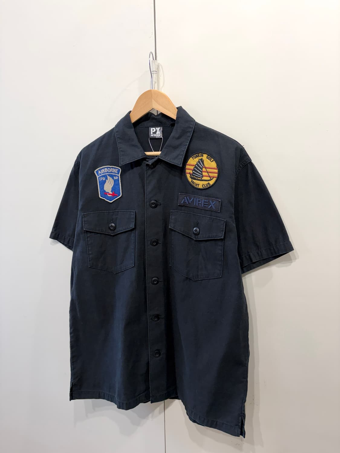 아비렉스 패치 코튼 워크 반팔 셔츠 상품이미지2