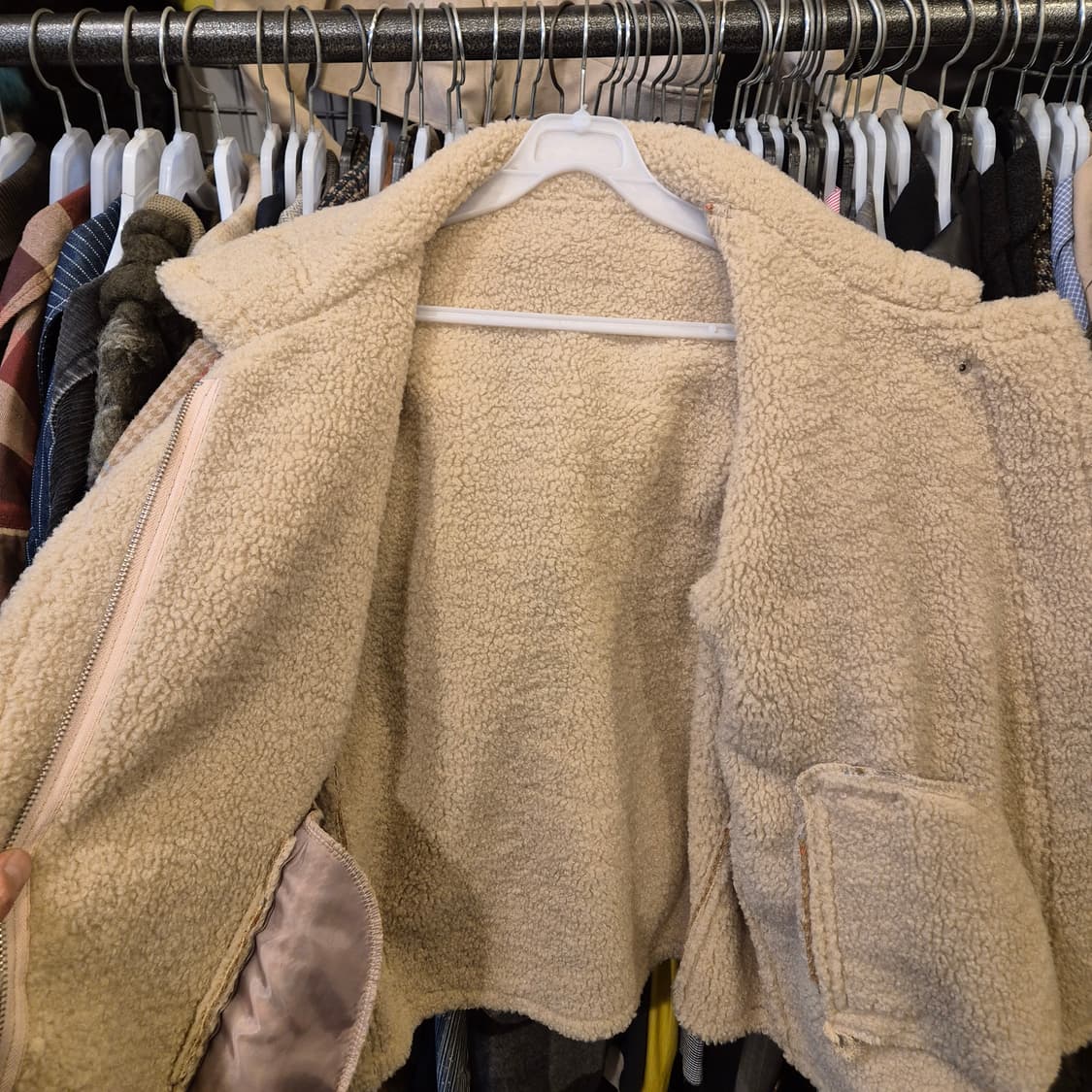 여성-FREE 하운드체크 양털자켓  상품이미지3