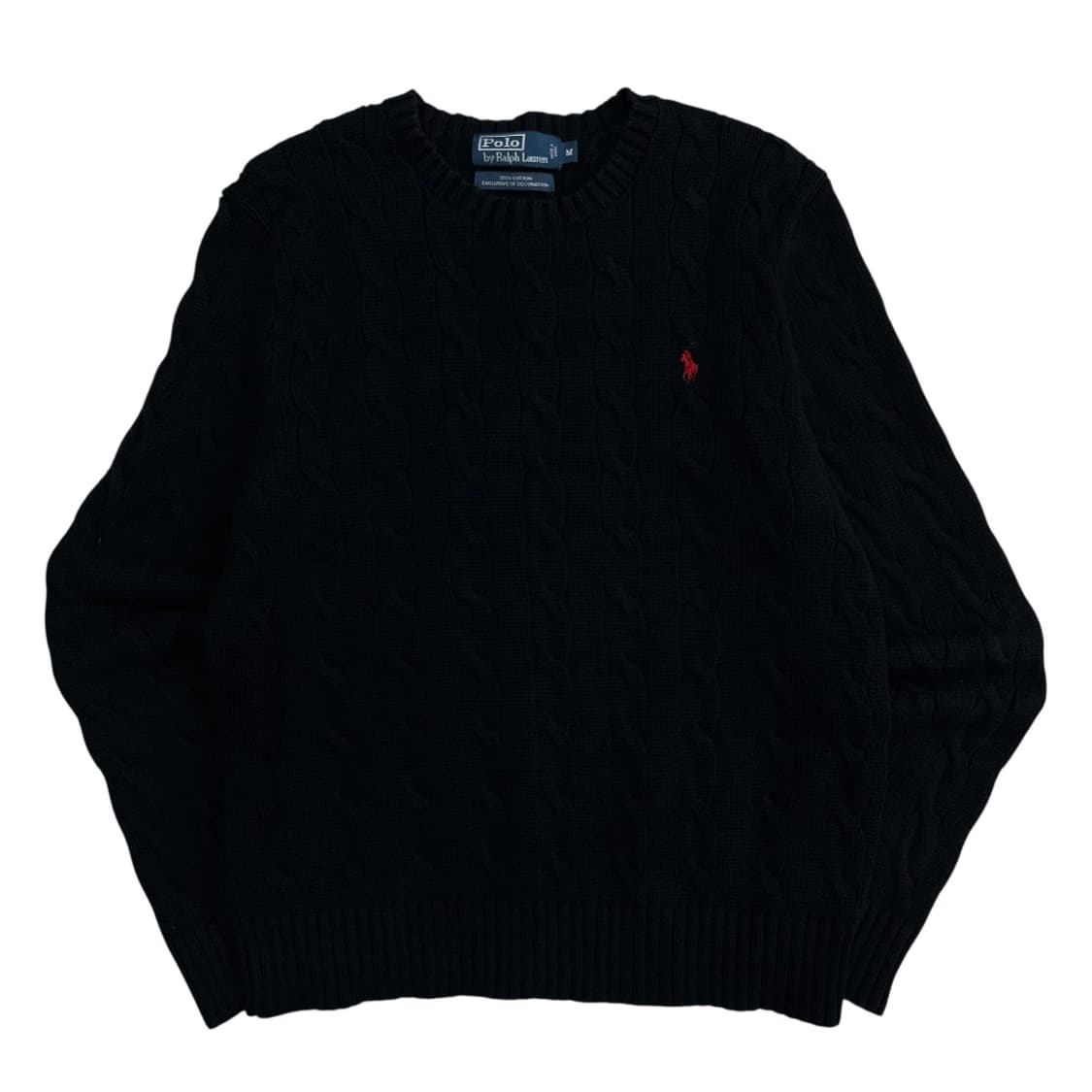 폴로 랄프로렌 레드포니 블랙 꽈배기 니트 M 상품이미지2