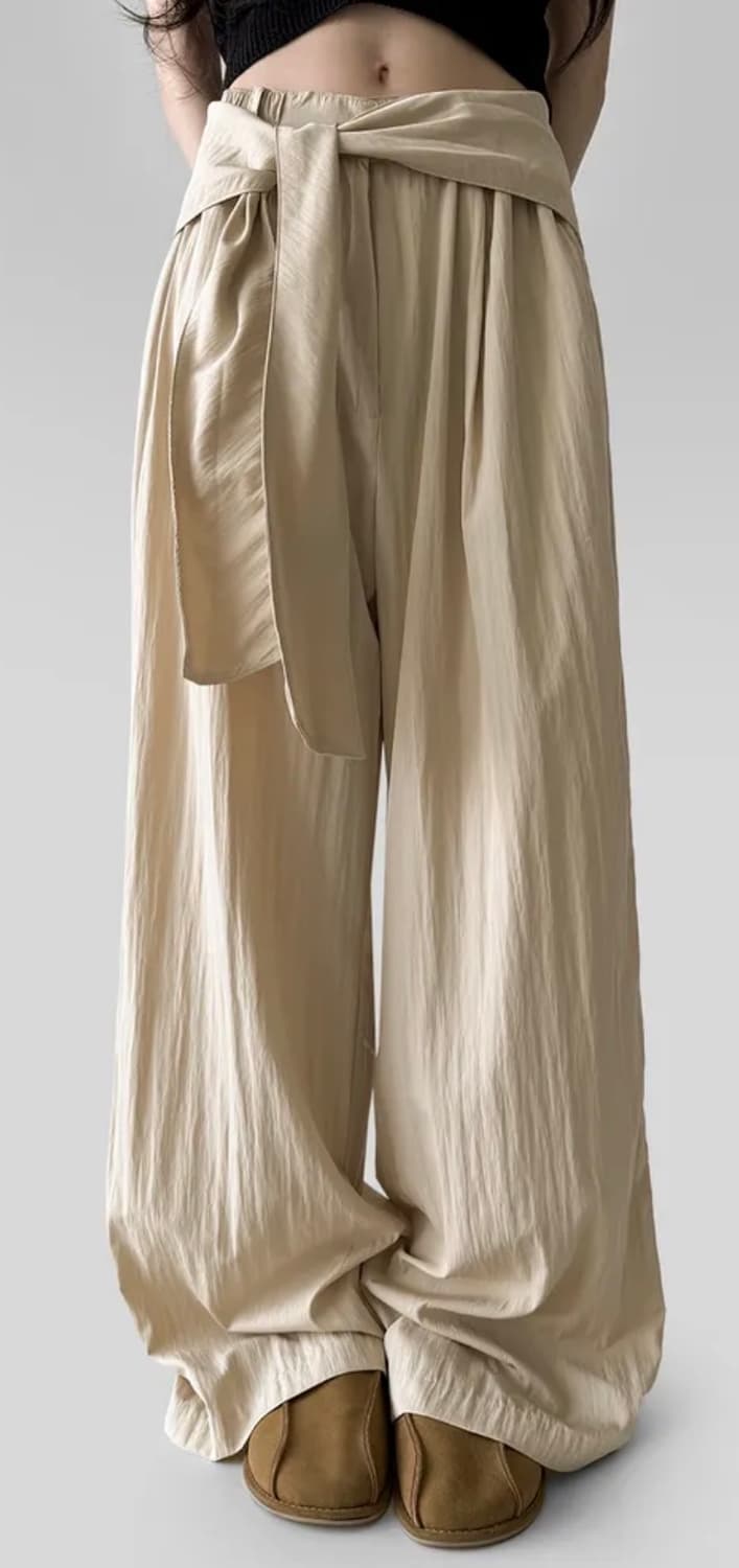 오아시스 타이 랩 와이드 롱팬츠 상품이미지1