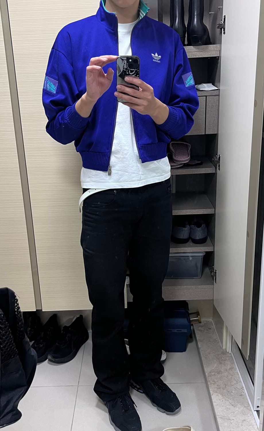 [m] 아디다스 퍼플 크롭 져지 상품이미지1