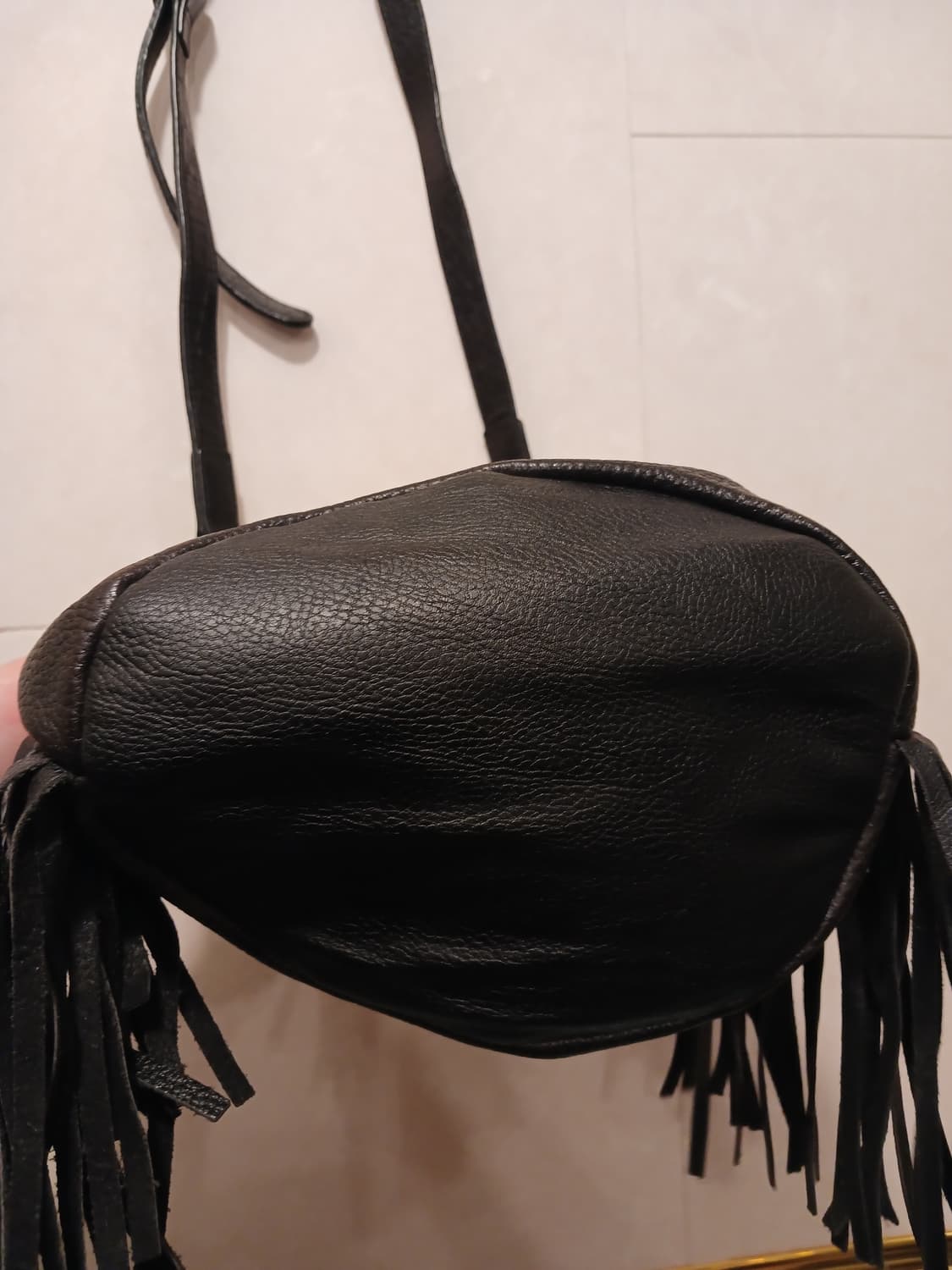 할리데이비슨 정품 남여공용 블랙 레더 숄더백 상품이미지5