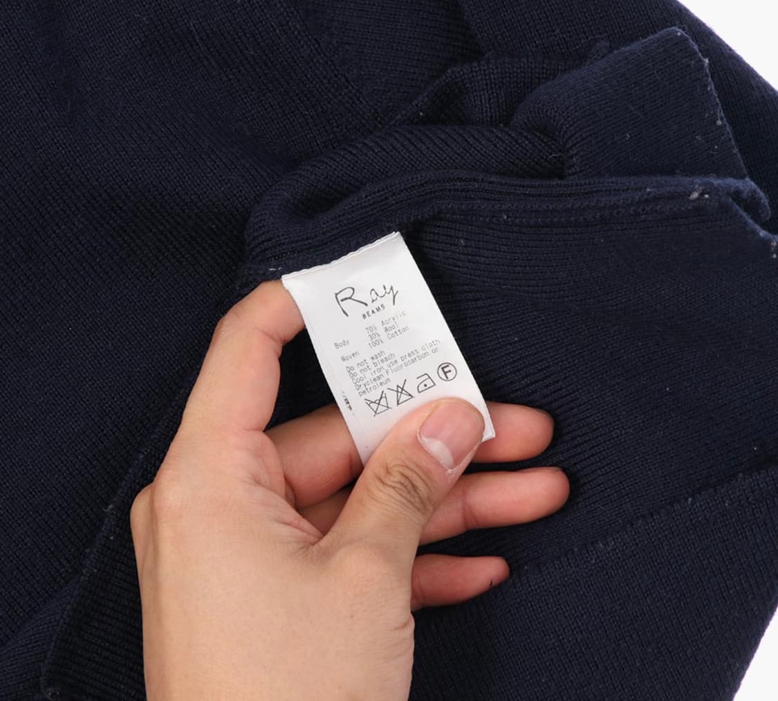 S) RAY BEAMS 레이빔스 울 라운드 베이직 니트 상품이미지4