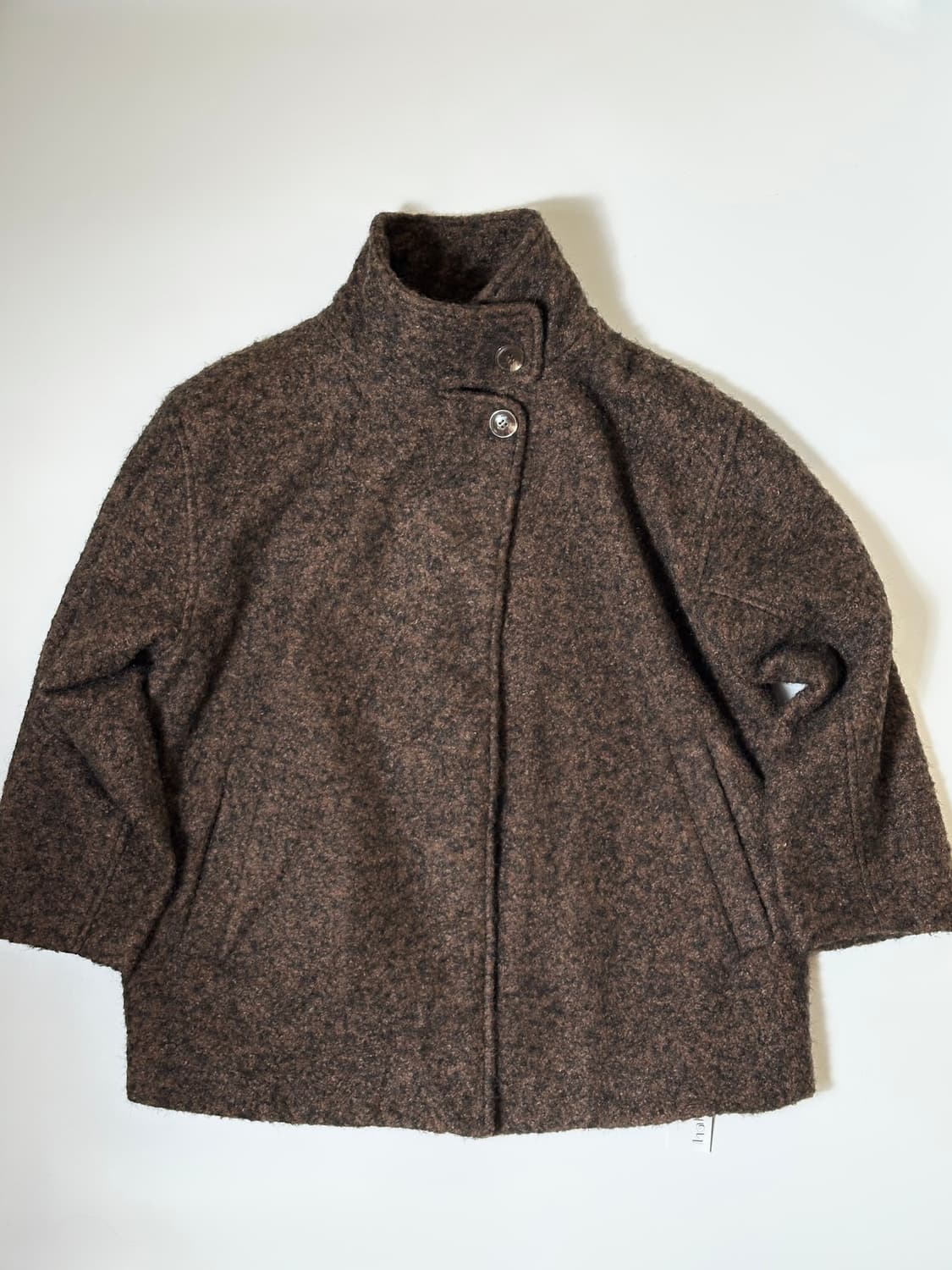 브라운 하이넥 코트  상품이미지6