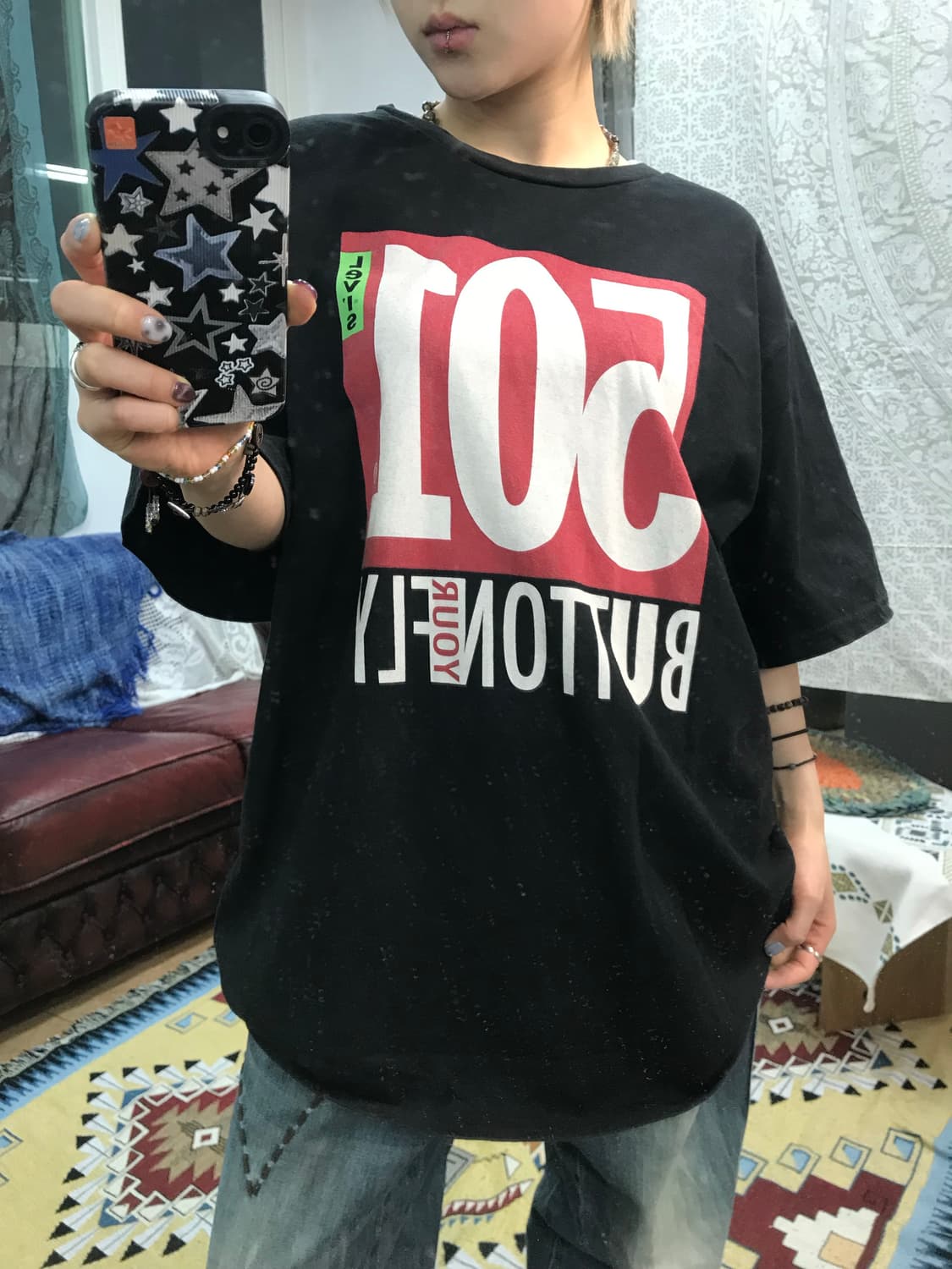 리바이스 501 박스 프린팅 반팔티 (Z1010) 상품이미지1