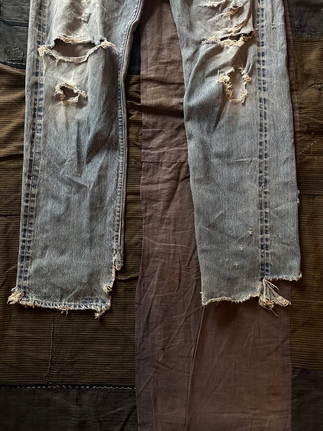 70s Levis 501 66전기 Distressed Denim Pant 상품이미지3