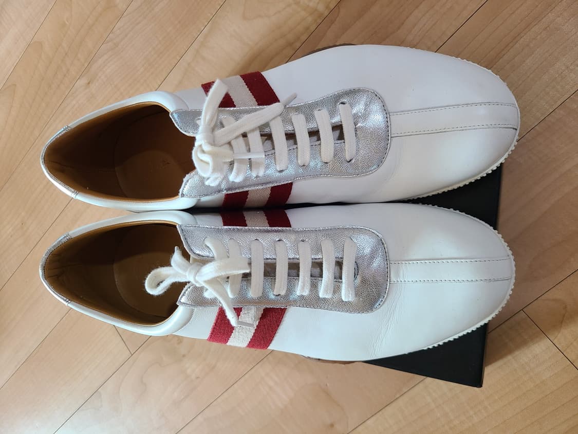 [최상급] 발리(BALLY)  가죽 스니커즈 (실버 배색/280-285) 상품이미지5