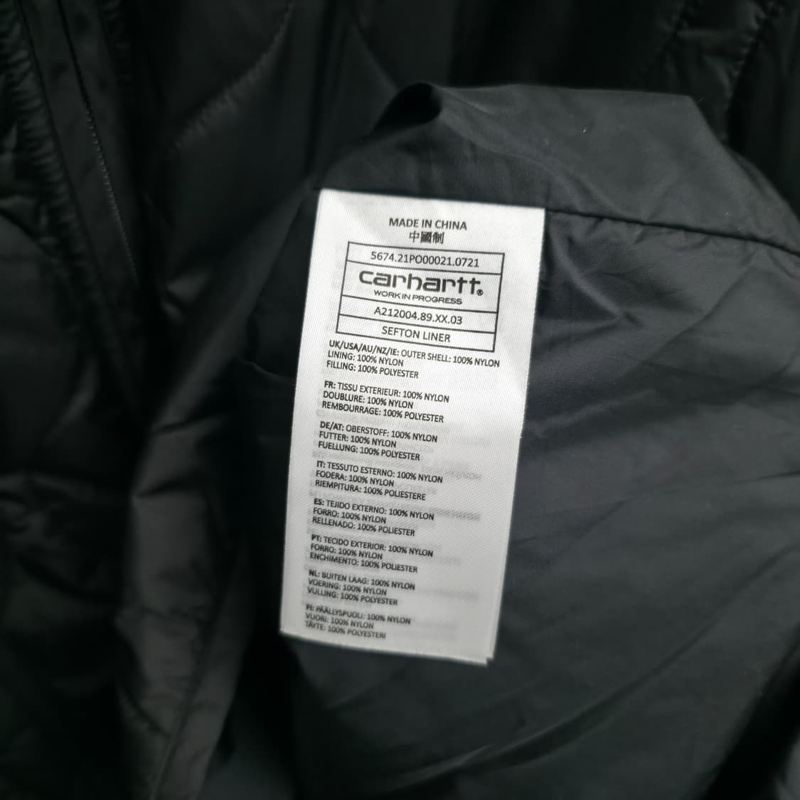 [L] 칼하트 세프톤 라이너 퀄팅 경량패딩 상품이미지6