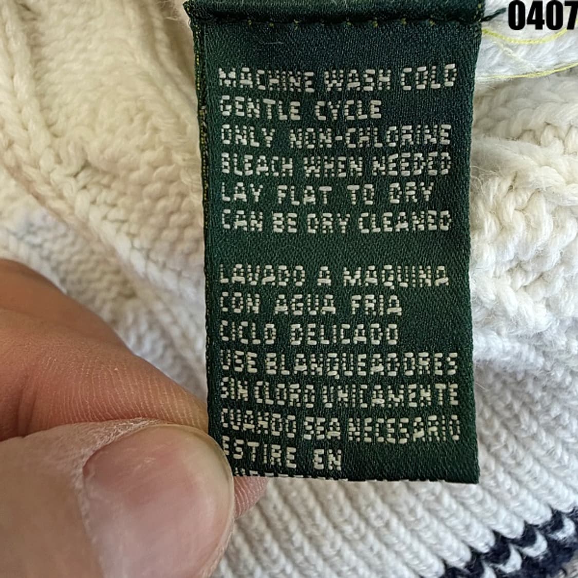 로렌 랄프로렌 케이블 니트 가디건 P/P 0407 상품이미지6