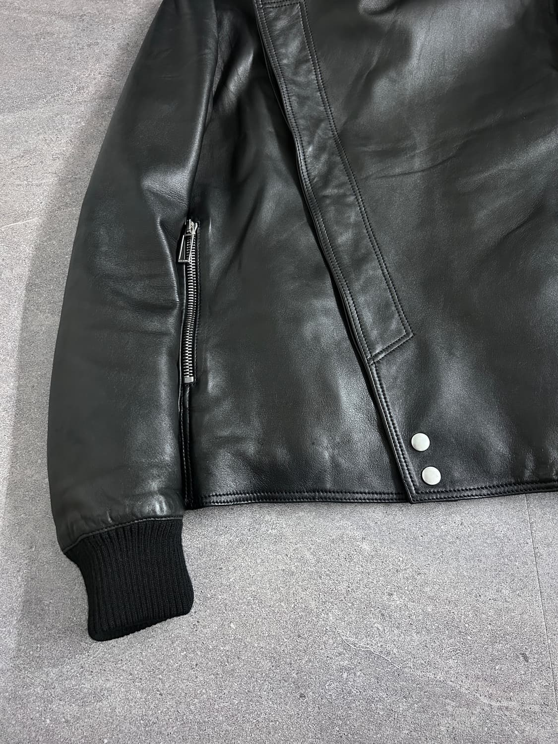 디올 옴므 09fw 비대칭 램스킨 자켓 상품이미지8