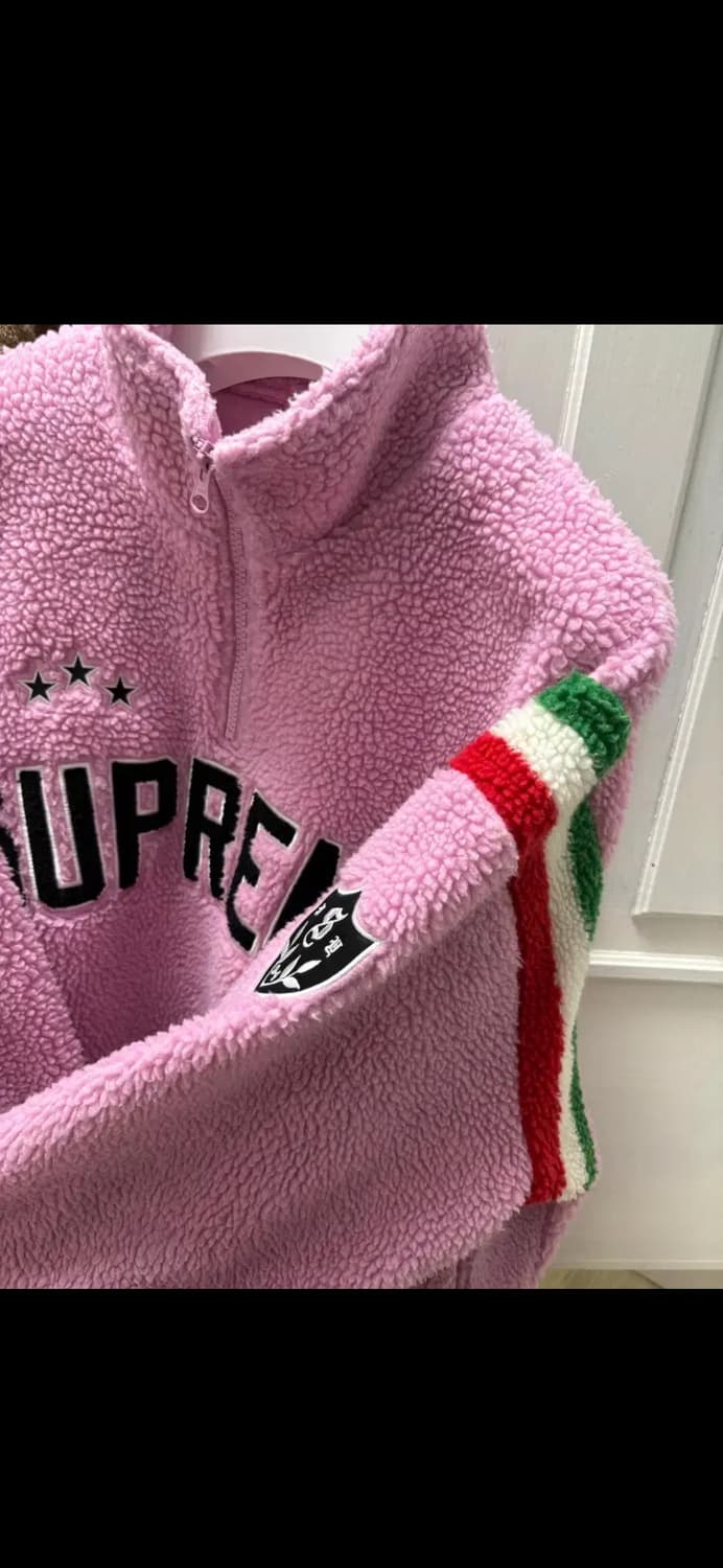 슈프림 아크 하프집 플리스 핑크 L 상품이미지3