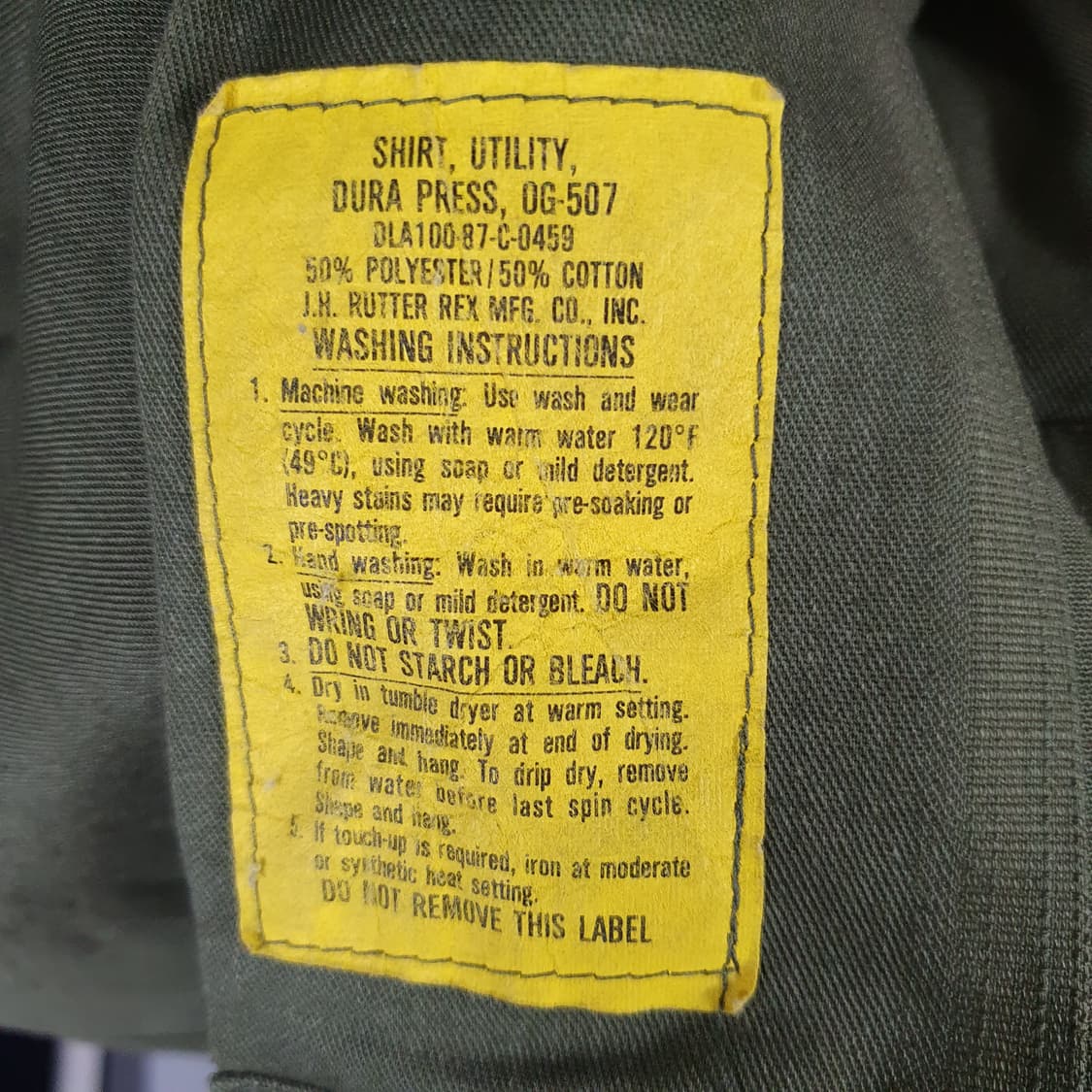 미군 OG-507 자수 유틸리티 셔츠 상품이미지5