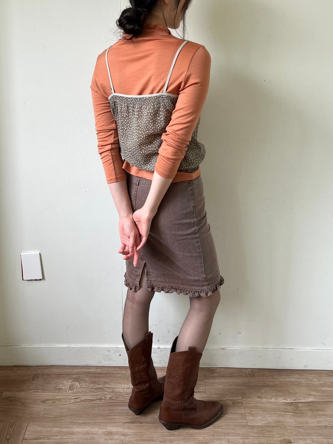 a.v.v 데님 플레어 스커트 상품이미지5