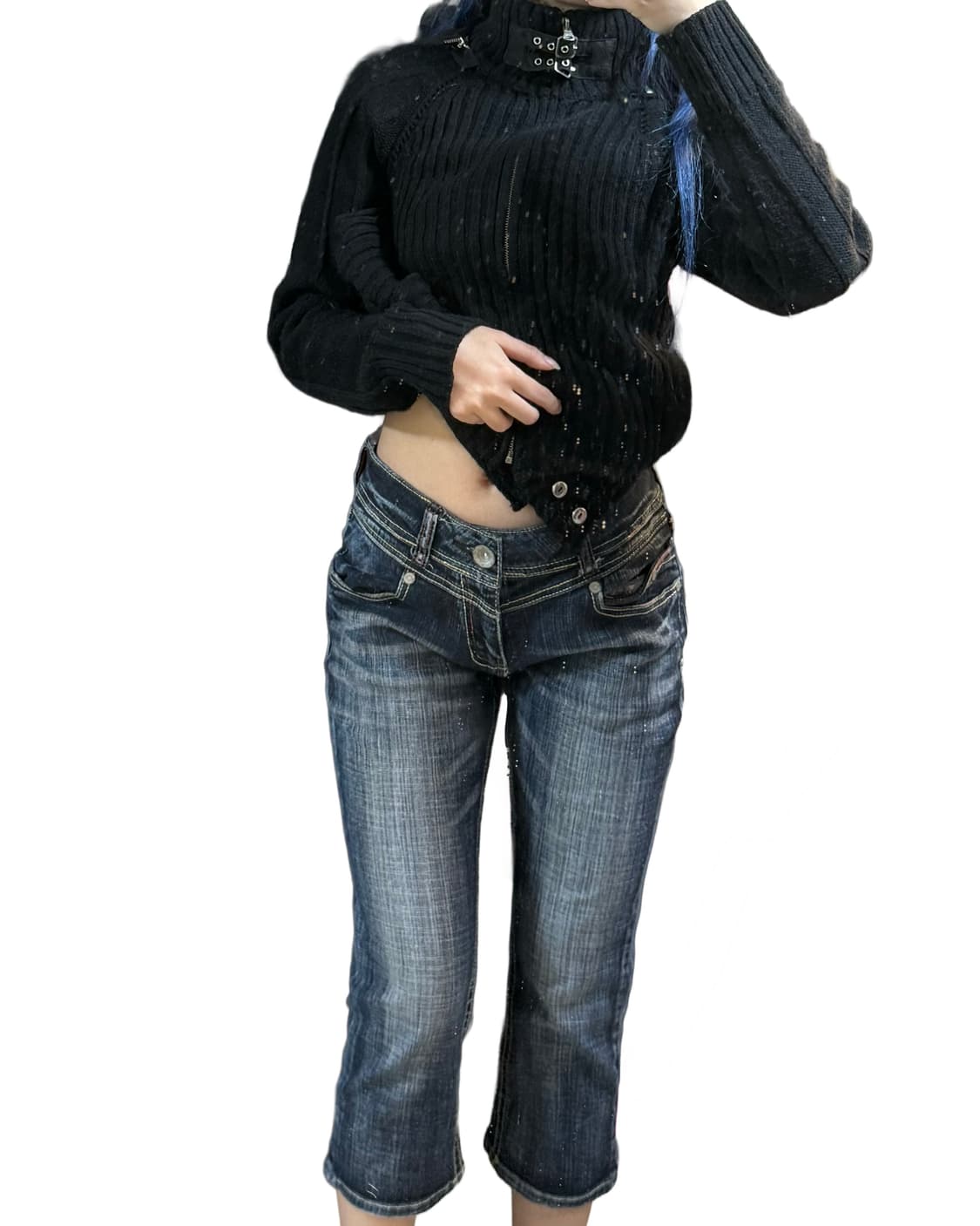 빈티지 데님 8부 팬츠 상품이미지5