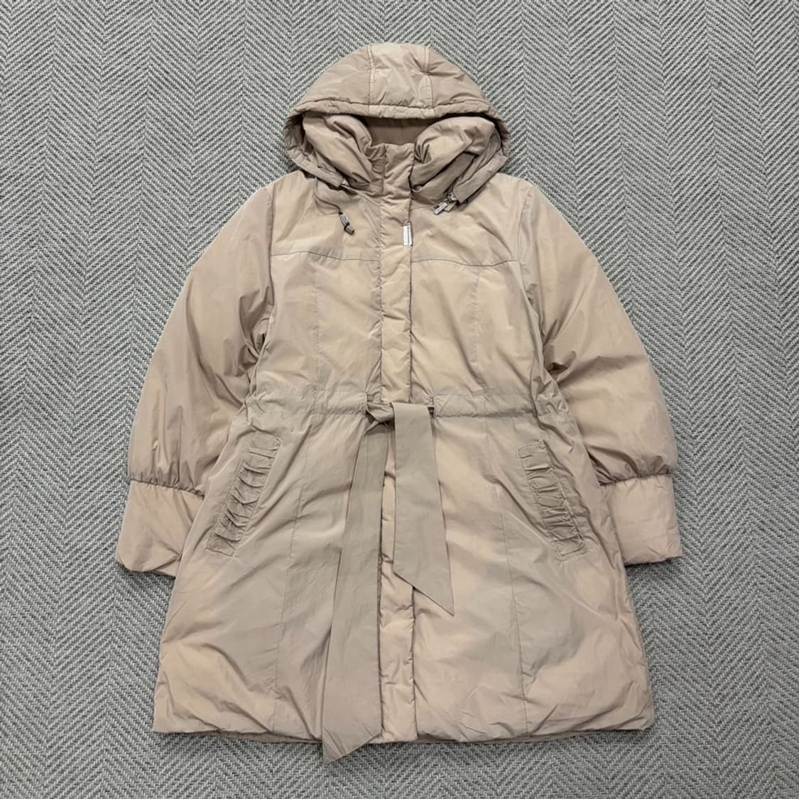 발망 덕다운 리본 후드패딩 v1933 상품이미지2