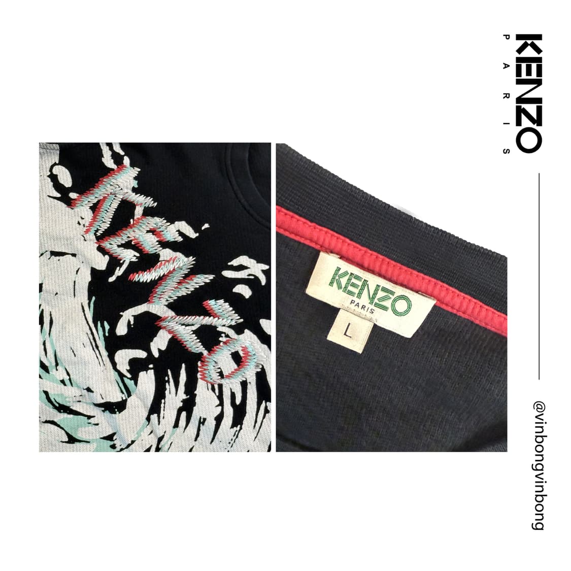 겐조 자수 웨이브 슬리브리스  상품이미지4