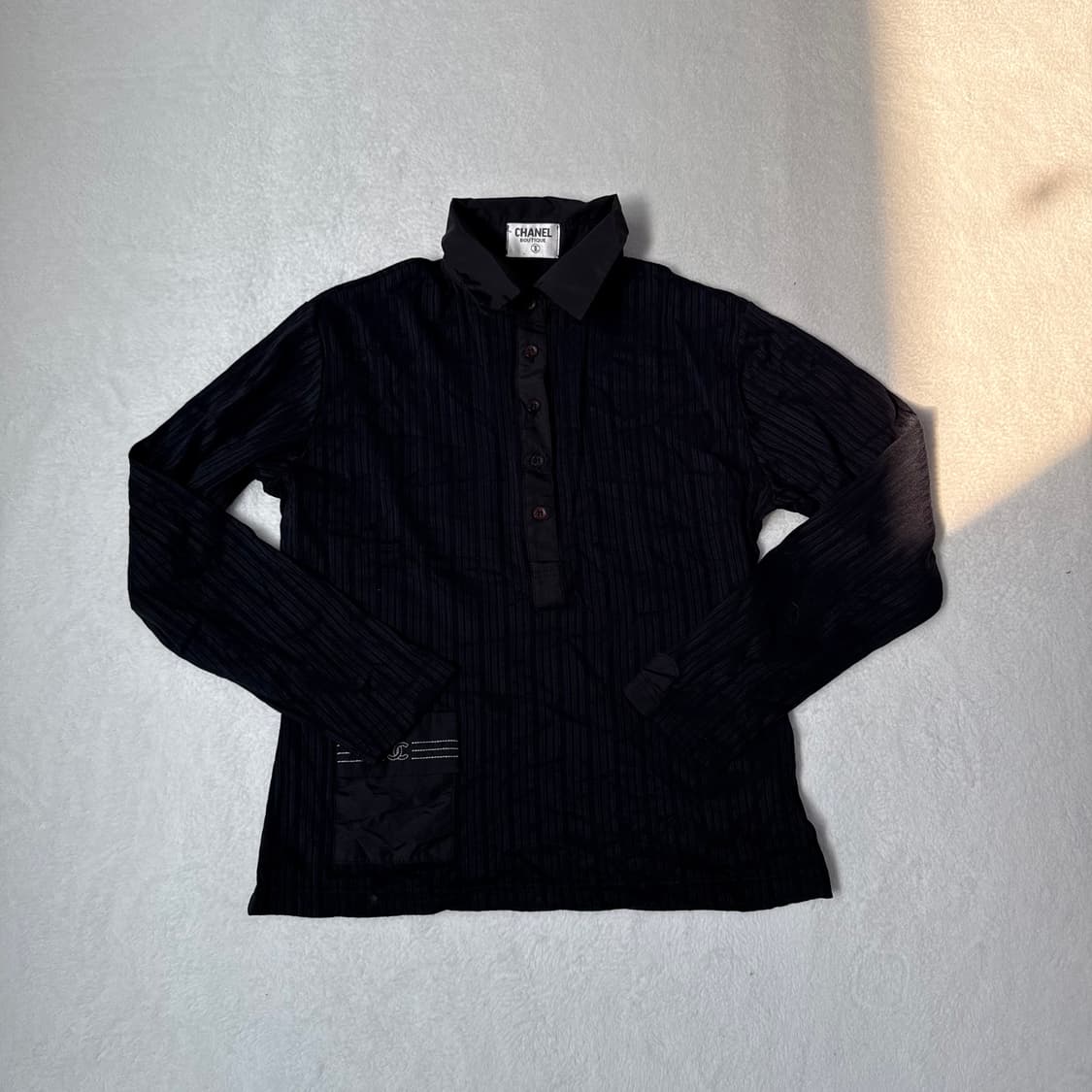 실측확인 C로고 여성 긴팔 카라티 0310T 상품이미지1