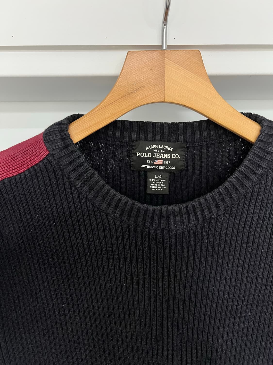 폴로진스 빈티지 사이드라인 성조기 니트 상품이미지3