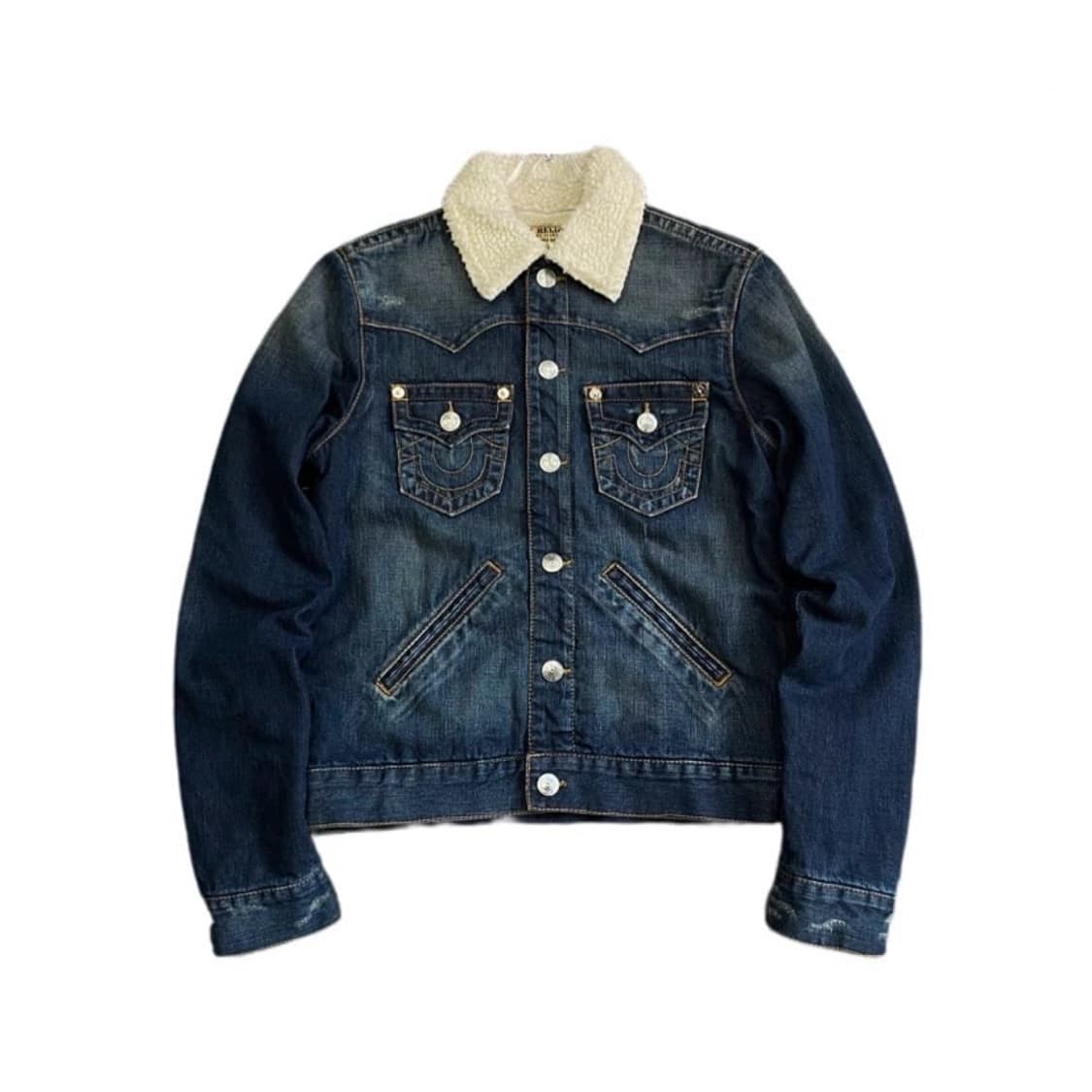 트루릴리전 Y2K 쉐르파 퍼 워싱 데님 자켓 상품이미지1