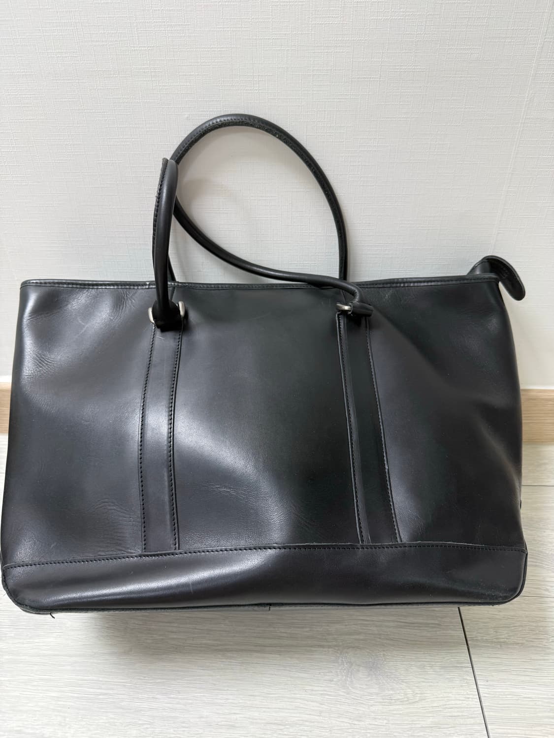 (OS)LLBEAN 엘엘빈 레더 라지 토트백 블랙 상품이미지2