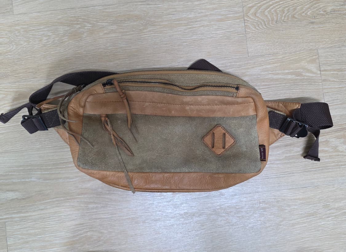 MR.OLIVE 가죽 스웨이드 힙색 상품이미지1