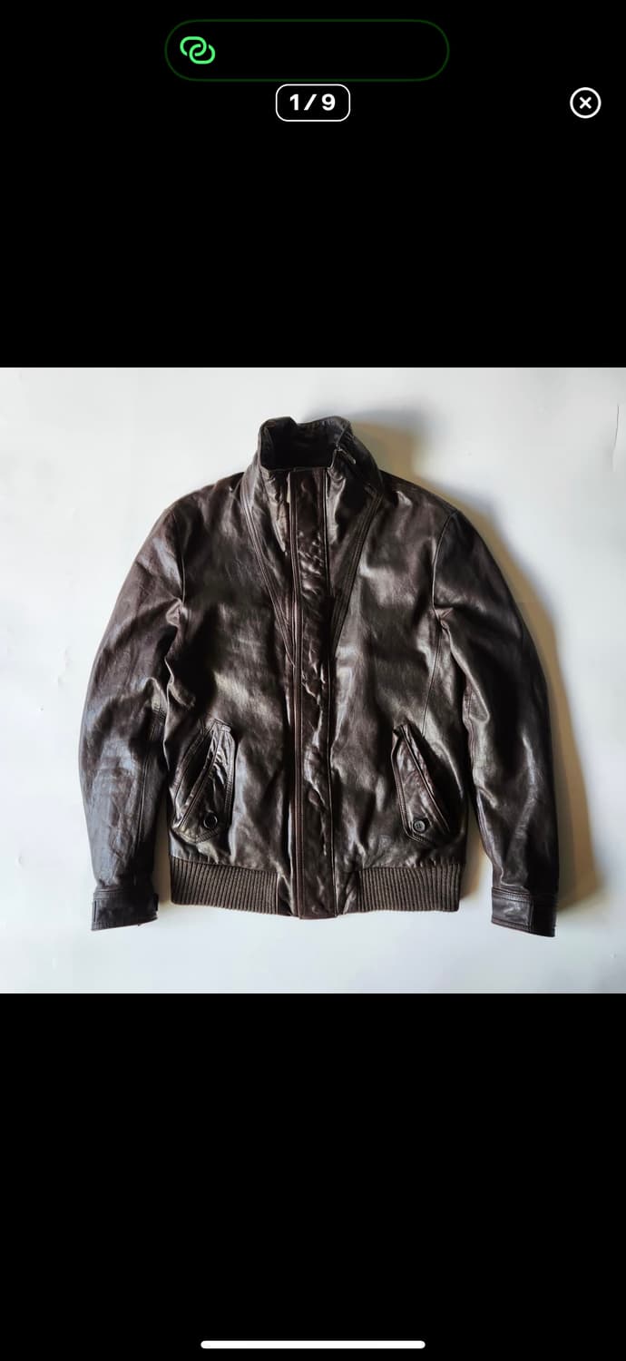 우영미 하이넥 레더자켓 블랙 상품이미지1