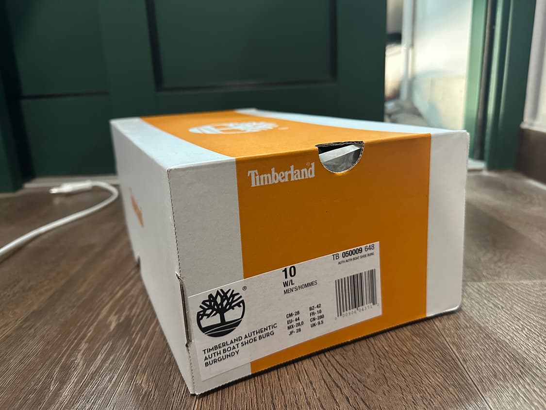 팀버랜드 보트슈즈 3아이 버건디 280 상품이미지5