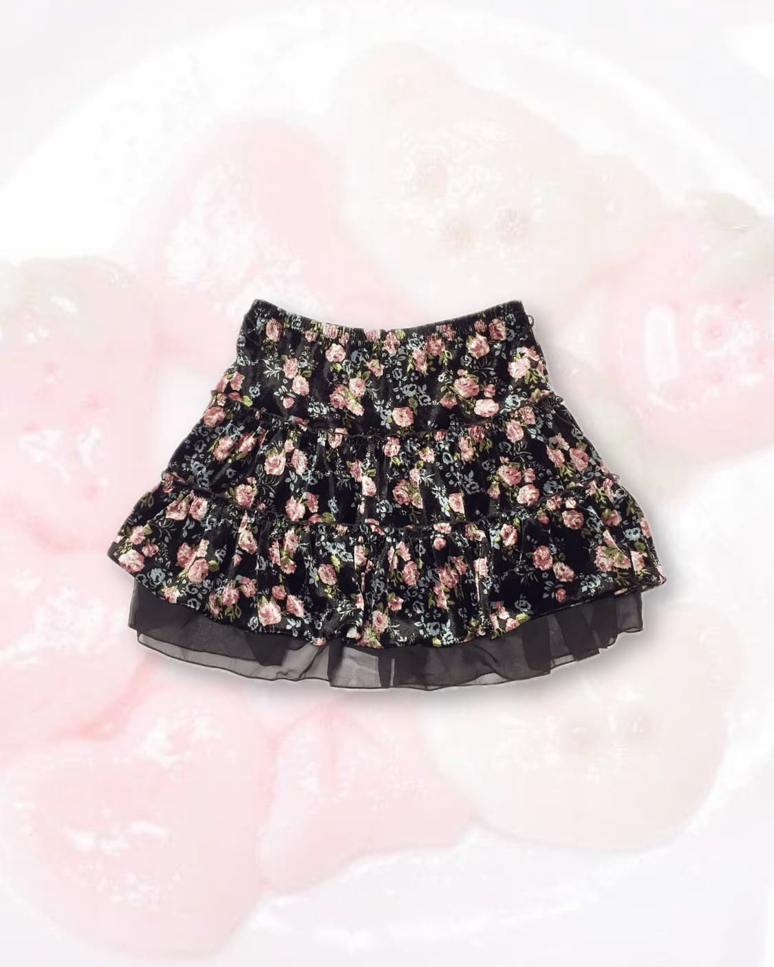 빈티지 브라운 플라워 스커트 상품이미지1