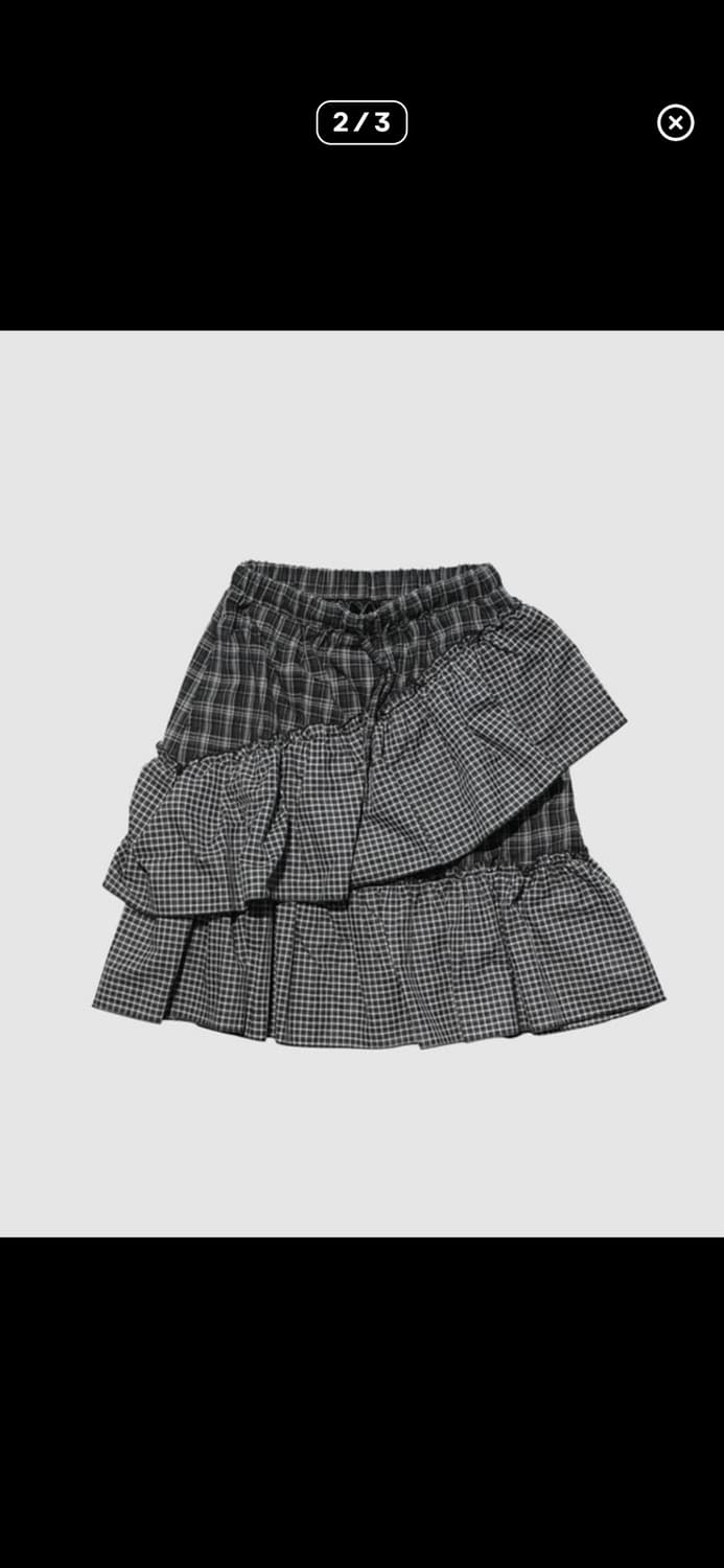 인앤양인하모니 프릴 체크 스커트 상품이미지3