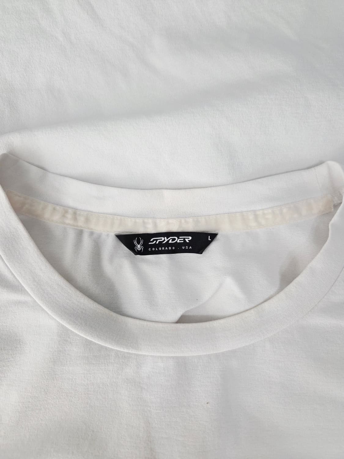 SPYDER 스파이더 센터 로고 화이트 반팔 티셔츠 상품이미지7