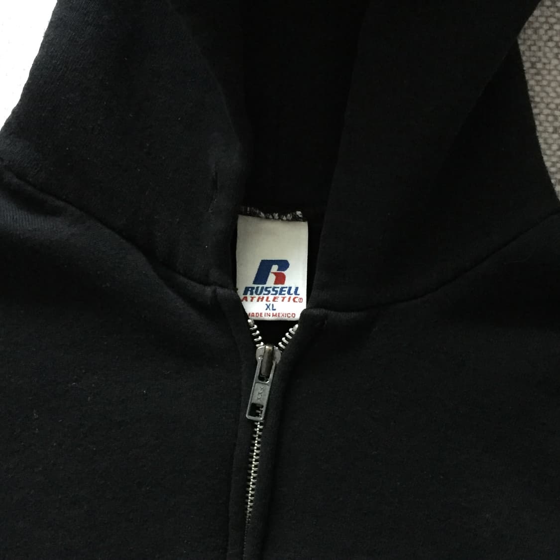 빈티지 러셀 후드집업 블랙 상품이미지4